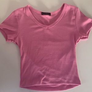 pink brandy melville crop top